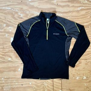 Columbia Black/Grey Omni-Wick 1/2 Zip Mens M